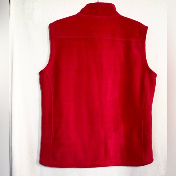 WOMENS XL? LIGHT RED FLEECE ZIP FRONT 4 POCKET VEST - Picture 6 of 6